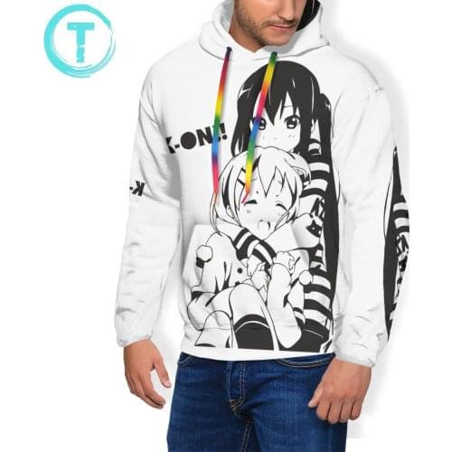 K On Hoodie K-On Azusa Yui Hoodies Black Winter Pullover Hoodie Polyester Cool X Outdoor Men Hoodies