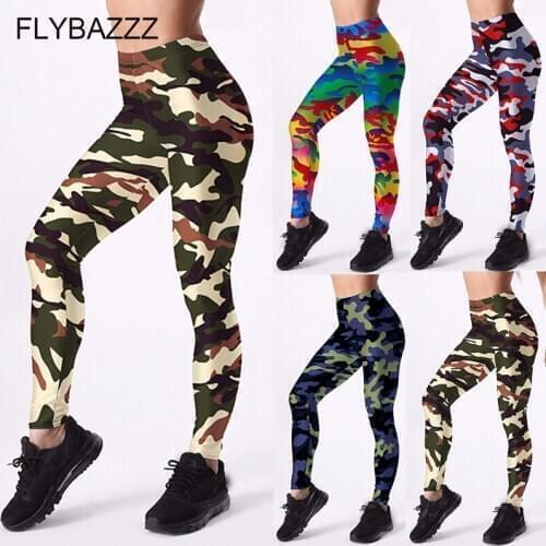 Camouflage Printing High Waisted Yoga Pants Workout Legging Sports Women Fitness Gym Leggings Running Training Tights Activewear