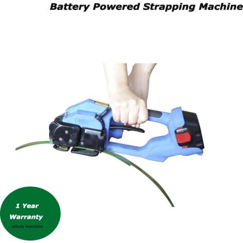 Discount ! High quality Battery Powered Combination PET/plastic/PP strapping Tool Band Straper for Polyester Strapping 12-16MM