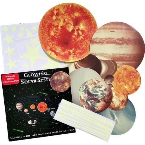 Lumineux Stars and Planets for Ceiling Lichtgevend Solar System with Shooting Stars Wall Stickers for Kids Room Home Decoration