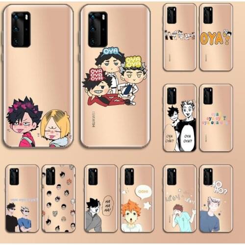 Oya Haikyuu Cute Japan Anime Phone Case Transparent for Huawei nove e 6 5 4 3 2 s i se pro lite protective shell cover funda