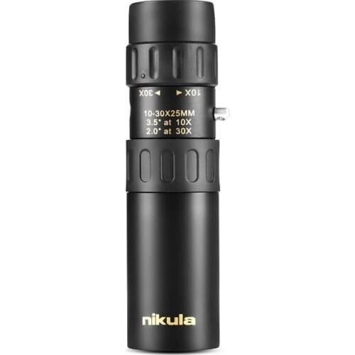 Original Binoculars Nikula 10-30x25Zoom Monocular High Quality Telescope Pocket Binoculo Hunting Optical Prism Scope No Tripod