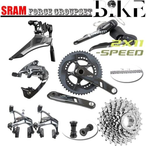 SRAM Force 2x11 22S Speed 46x36/50x34/53x39T 170/172.5mm Road Bicycle Groupset Bike Kit Rear derailleur Cassette1170 Bottom GXP