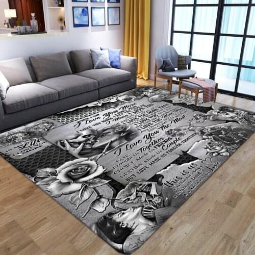 New Horror Halloween Doormats 3D Skulls Printing Rug kitchen Mat Nordic Flannel Home Decor Large Carpets for Living Room Bedroom