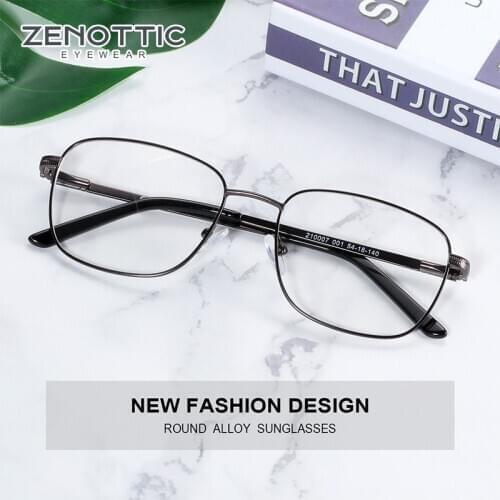 ZENOTTIC Alloy Glasses Frames opical glasses Business Style Eyewear Optical Myopia Prescription Eyeglasses Frames Men