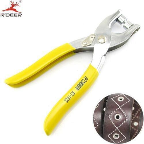 RDEER Button Hand Press Pliers For Leather Cardboard grommet tools eyelet tool 100 eyelets leather rivet