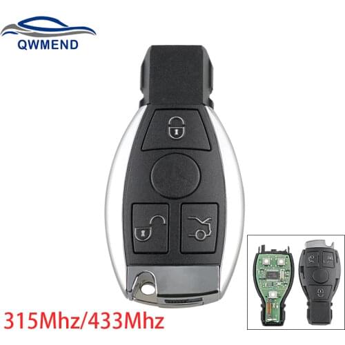 BHKEY 3Buttons Smart Remote Key Keyless Fob For Mercedes Benz 315Mhz/433Mhz For Mercedes Benz year 2000+ NEC&BGA Control