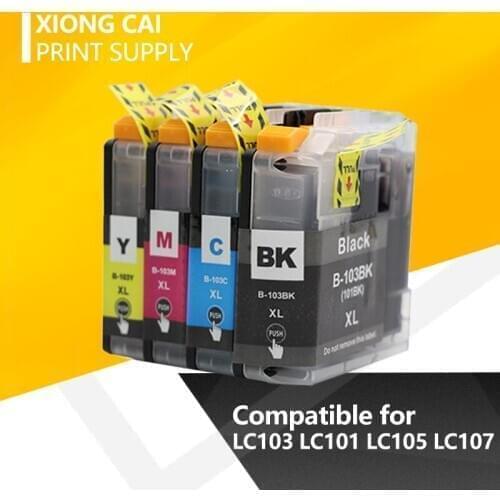 Compatible for LC101XL LC103XL LC107XL LC105XL ink cartridge for brother MFC-J4310DW/J4410DW/J4510DW/J4610DW/J4710DW/J6520DW