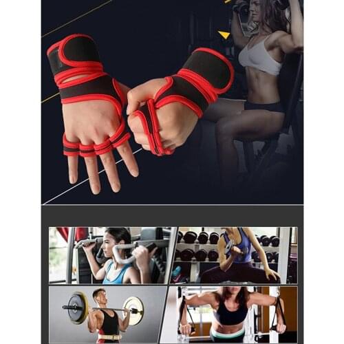 Weight Lifting Training Gloves For Women Men Fitness Sports Body Building Gymnastics Grips Gym Hand Palm Wrist Protector Gloves
