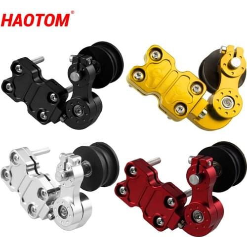 Universal Aluminum Adjuster Chain Tensioner Roller Black Silver Blue For Motorcycle Chopper ATV