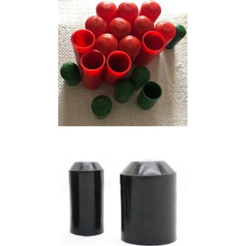 10*30 Adhesive Glue Lined 2:1 Heat Shrink End Caps Diameter_10mm * Length_30mm Black/Red