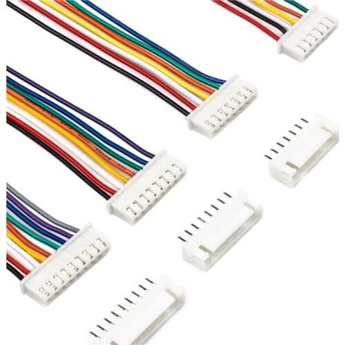 10Sets 2/3/4/5/6/7/8/9/10 Pin Pitch Male Female Plug Socket JST XH2.54 XH 2.54mm 15cm Wire Length 24AWG Wire Cable Connector