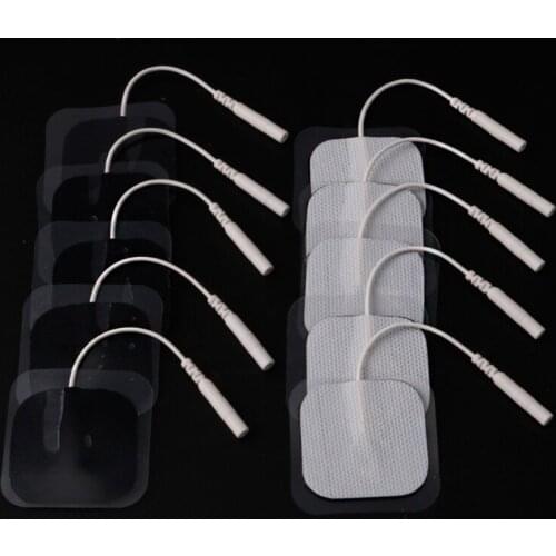 H7JC 10Pcs Replacement Electrode Pad For Massagers /Tens Units Pads 4x4cm White Cloth