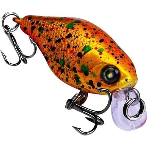 4.6cm 4.5g Six Colors crank New fishing Lures Small Fat Bait Black Nickel Hook