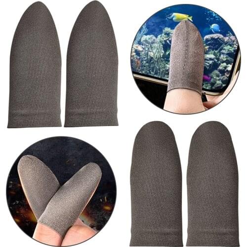 Bevigac 4PCS Unisex Sweatproof Breathable Full Touch Screen Mobile Game Finger Sleeves Covers Gloves for PUBG Knives Out