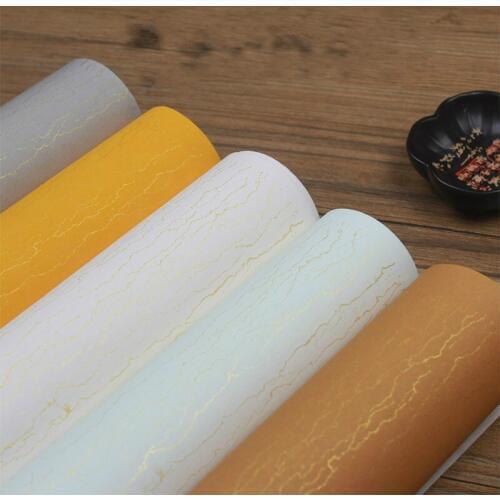 Pastel Xuan Paper Thicken Xuan Papers with Pattern for Calligraphy Creation Painting Colorful Rice Papers Rijstpapier 50 Sheets
