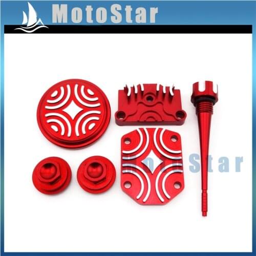 Red Engine Dress Up Kit Valve Cap Cover For 50cc 70cc 90cc 110cc 125cc Chinese Pit Dirt Bike Motorcycle