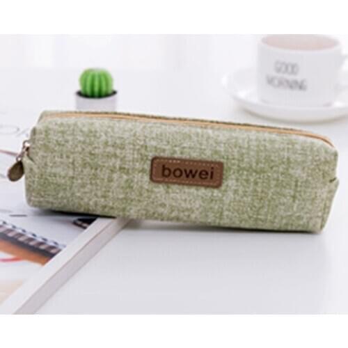 Creative pencil bag canvas Korea large capacity pencil case Student female simple pencil case Pencil bag