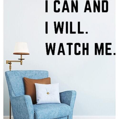 Motivational Quote Wall Sticker Phrase Vinyl Decal Inspirational Quotes Wall Decor Removable Home Room Decoration