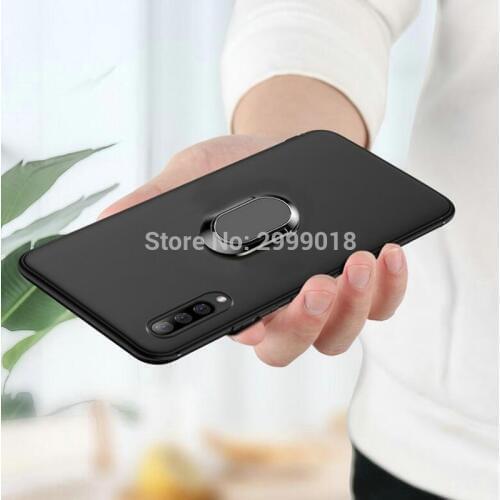 For Samsung A50 Soft Case Magnetic Magnet Car Finger Ring Case For Samsung Galaxy A50 GalaxyA50 A 50 A505 SM-A505F A505F Cover