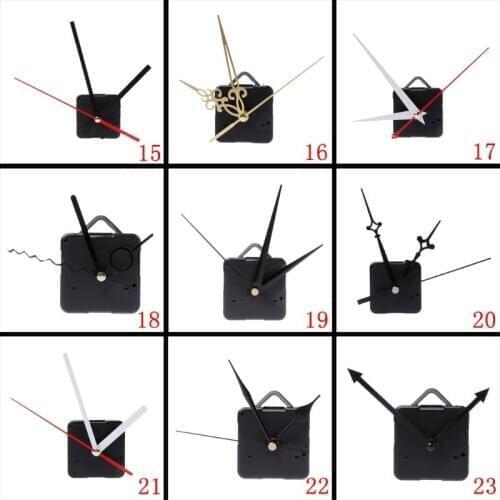 New 14 Styles Quartz Clock Movement Mechanism Hands Wall Repair Tool Parts Silent Kit Set DIY