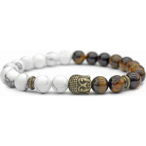 Natural Lava Stone Tiger Eye Essential Oil Diffuser Beads Bracelet Bronze Alloy 2019