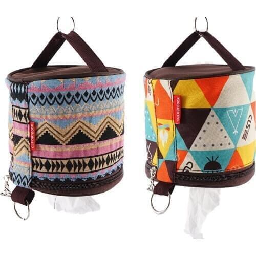 Camping Tent Folding Toilet Paper Hanging Holder Roll Case Storage Box Bag Outdoor Camping Hiking Picnic Tents Accessories 40a