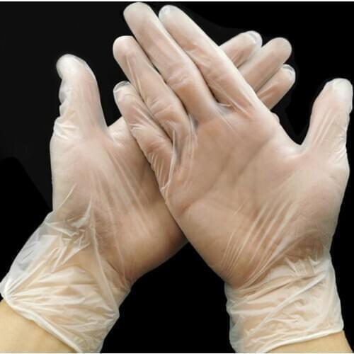 Food Grade PVC Disposable Plastic Gloves Food Cleaning Antistatic Plastic Gloves Kitchen Accessories