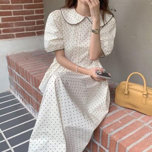 Alien Kitty Printed Polka Dots Party Sweet Summer 2021 Elegant Retro Short Sleeves Femme Streetwear Florals Dresses Vestidos