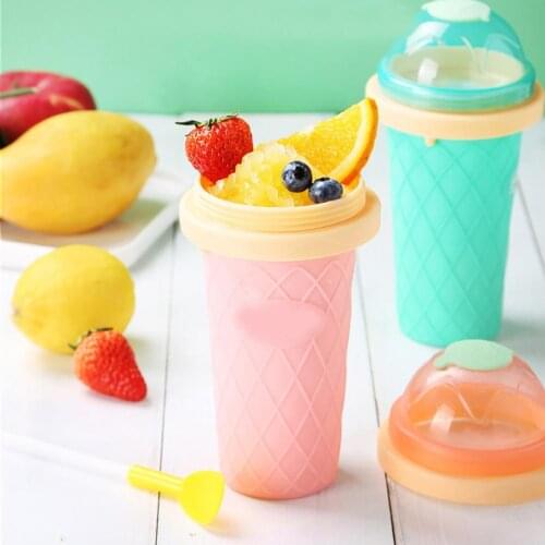 Portable Quick-Frozen Slushy Ice Cream Maker Squeeze Slush Quick Cooling Cup Milkshake Molds Bottles Smoothie Cup Drop Shipping