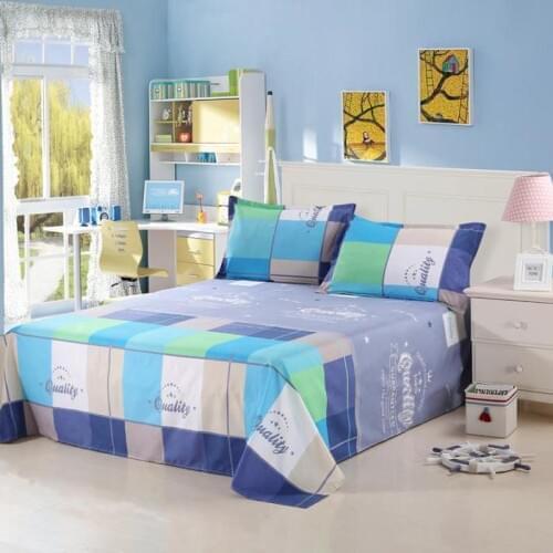 Floral Printing Flat Sheet for Single Double Children Adults Bedroom Aloe Cotton Bedding Sheet Use Flat Bed Sheet No Pillowcase