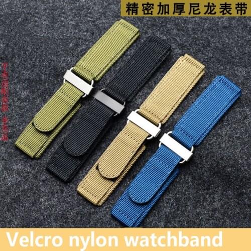 Velcro watchband for BR watches band 22mm 24mm black blue army green Khaki Waterproof Nylon fit PAM111 22 wrist Strap