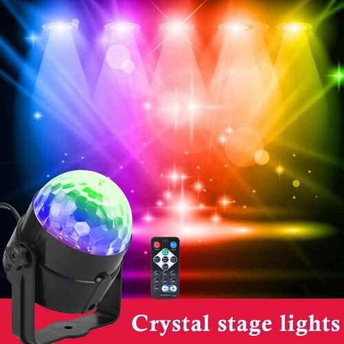 RGB Disco Ball Party Lights DJ Light LED Projector Strobe Lamp Car Club Bar Indoor Lighting