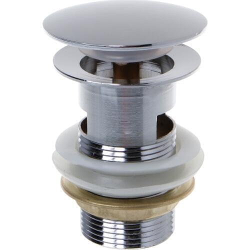 Bathroom Sink Drain Stopper Sink Tap Push Button Pop up Waste Plug Slotted Drain