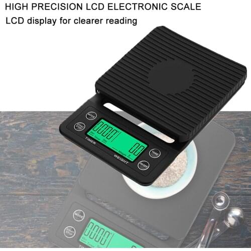 Household Drip Coffee Scale with Timer 3/5kg/0.1g High Precision Electronic Scales Digital Kitchen food Scale LCD Weight Balance