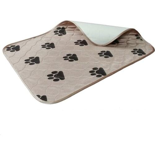 Waterproof Reusable Dog Pee Pad Washable Puppy Training Pad Pet Training Floor Mat Light brown