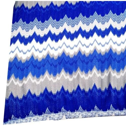 Knitting Lace Fabrics Zig Zag Wave Striped Lace Crochet Mesh Fabric Diy Fashion Cloth 150CM/1070