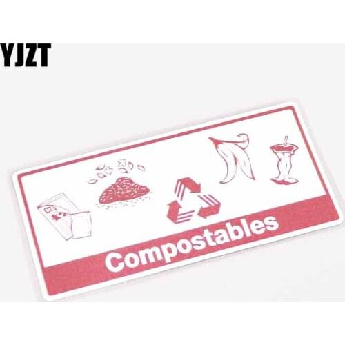 YJZT 13.2*6.2CM Interesting High-quality Waterproof Car Sticker Decal PVC 13-0341
