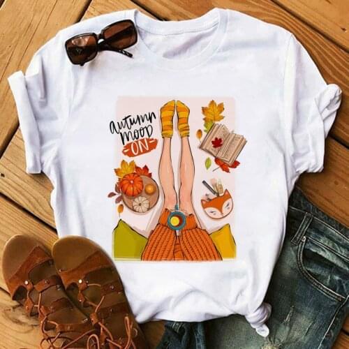 FIXSYS Fashion Ladies Tops Tee Spice Coffee Pumpkin 90s Thanksgiving Fall Halloween Women T Shirt Female Summer Tshirts