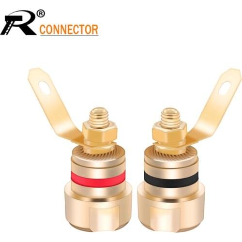 2pcs/1pair Electrical Speaker Junction Box Binding Post HIFI Cable Terminals Copper Binding Post Amplifier Speaker Connector