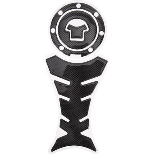2x Motorcycle Carbon Fiber Tank Pad Protector Sticker For Honda Yamaha Kawasaki Suzuki Ducati Universal Fishbone