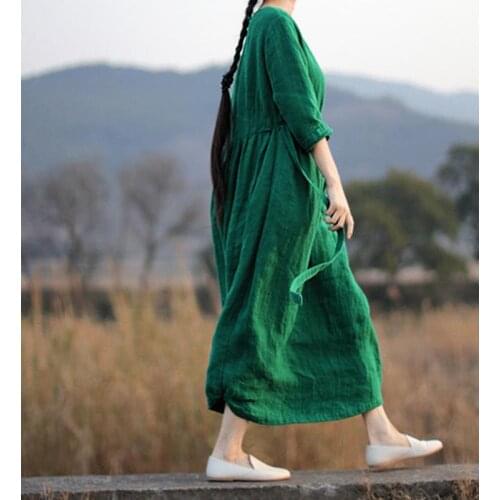 2017 Original Simple and beautiful retro dress long gown womens Dress Female Dresses 17395
