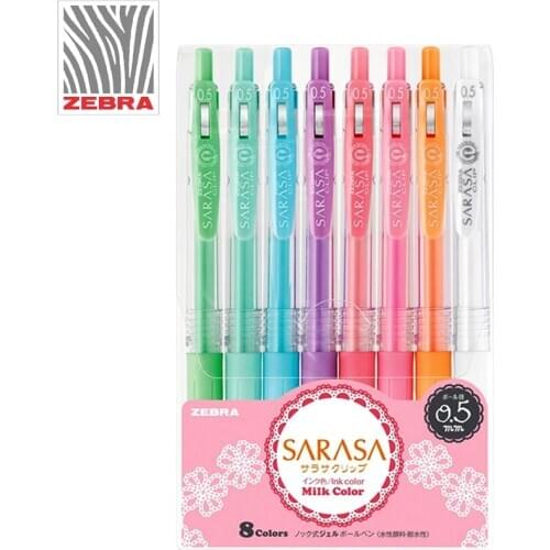 3pcs/5pcs/8pcs Zebra SARASA JJ15 press pens Milk color light color line drawing pen gel pen 0.5mm