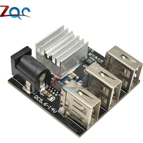 3 USB Mini Charging Module DC-DC DC 9 -12V to DC 5V 8A Power Bank Charger Board Step Down Buck Converter Power Supply for Mobile