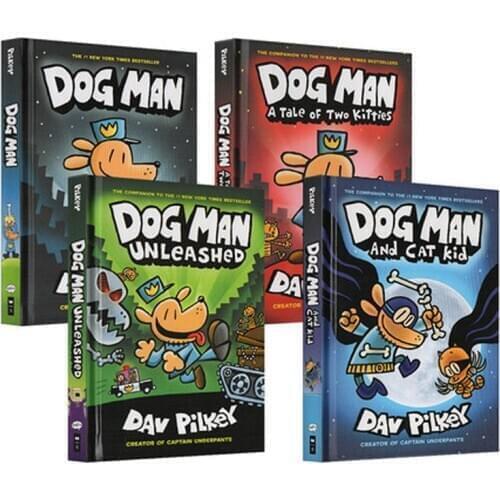 4 Books Set Dog Man The Epic Collection 1-4 English Kids Child Hilarious Humor Novel Manga Comic Book New