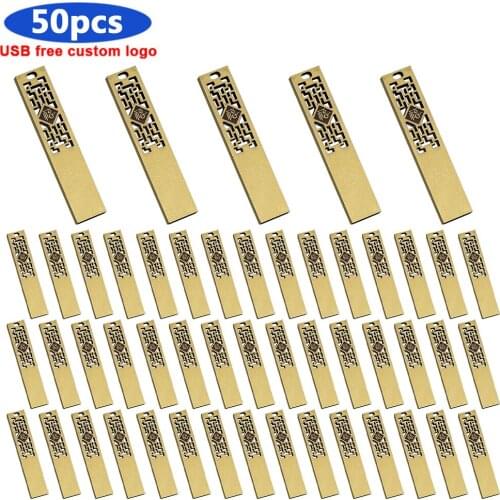 50pcs/lot Fashion Pen drive Metal Usb Flash Drive 128GB 64GB 32GB 16GB 8GB 4GB usb Stick waterproof Custom logo pen drive u disk
