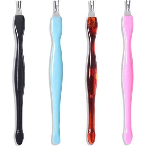 8Pcs Cuticle Remover Knife Fork Pedicure Cuticle Trimmer Remover Pusher Dead Skin Callus Removal Fork Dead Skin Remover 5 Colors