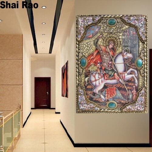 Diamond painting Miracle Of St. Nicholas And The Dragon diamond embroidery full square round drill 5d diy diamond mosaic art