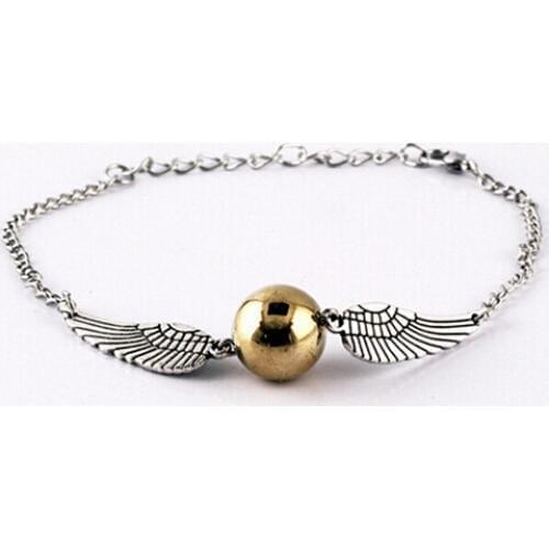 Hot Selling Bird Round Bracelet Film And The Golden Snitch Wings Bracelets For Women