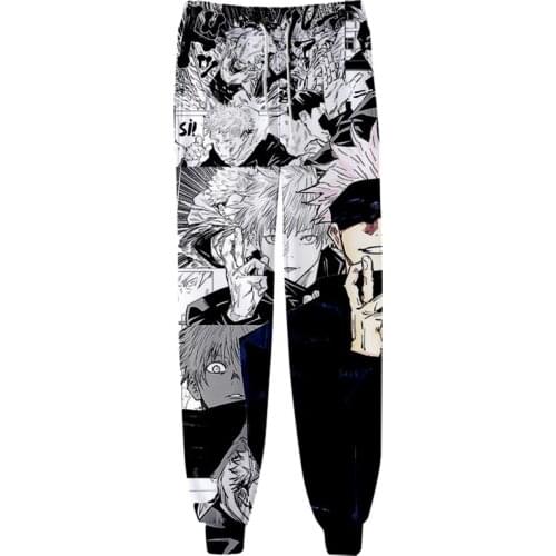 2020 Jujutsu Kaisen 3D Pants Hip Hop Pant Trousers Kpop Fashion Casual High Quality Jujutsu Kaisen Pants For Men And Women